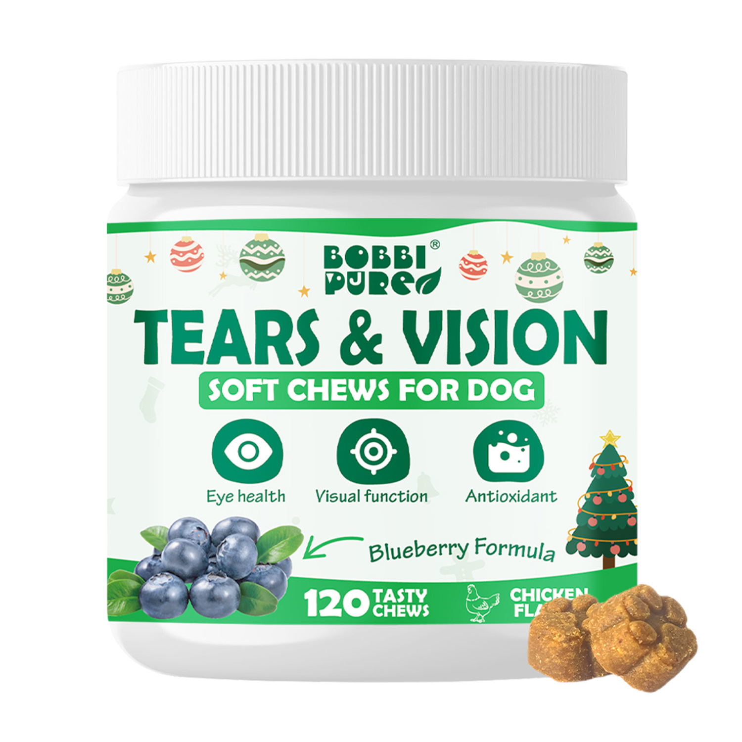 Private label soft chew supplements — TEARS & VISION for OEM pet health brands (2)